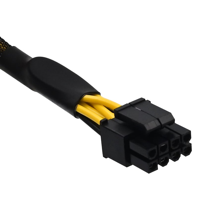 COMeap Molex to CPU 8 Pin EPS Power Cable, LP4 Molex Male to CPU 8 Pin (4+4) EPS-12V Adapter Converter Sleeved 13-inch(33cm) - Image 2